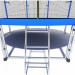 Батут i-Jump Classic 8FT 244 см с нижней сетью и лестницей синий 75_75