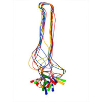 Скакалка 3,8м, цветная резина, ручка  пластмасса ФСИ ЮП3.8