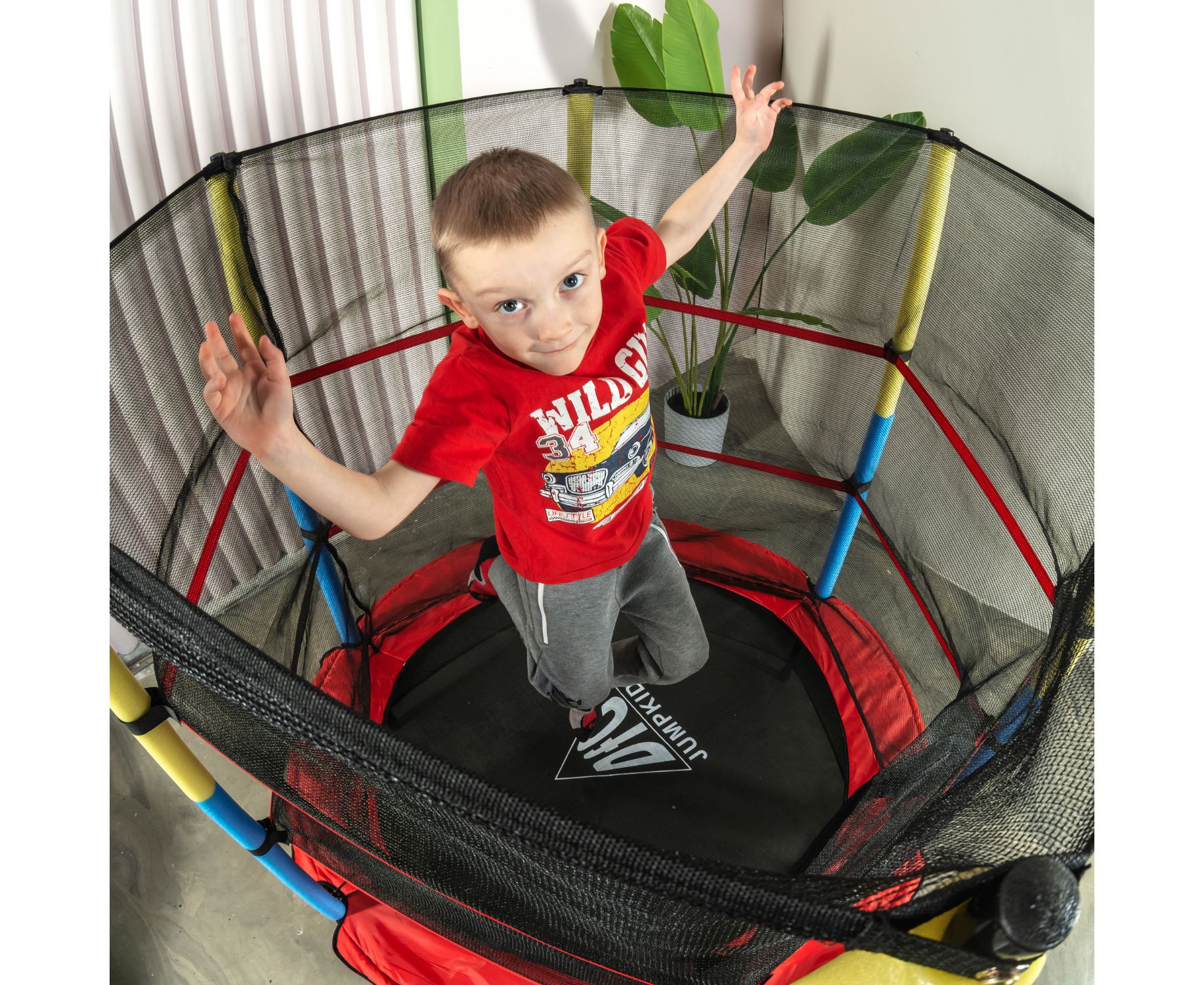 Батут DFC Jump kids 55" (137см) 55INCH-JD-RYB красно-желто-синий 1834_1500