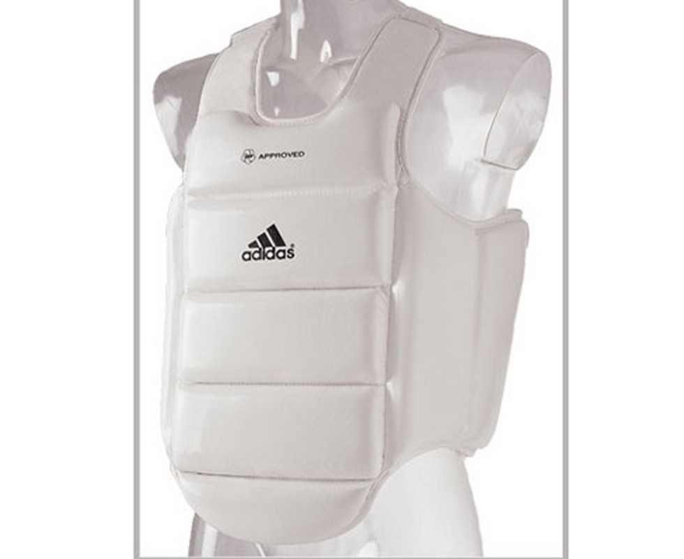 Защита корпуса Adidas Chest Guard WKF белая adiP03 980_800