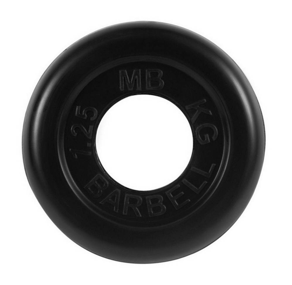 Диск обрезиненный d51мм MB Barbell MB-PltB51-1,25 1,25кг черный 997_970