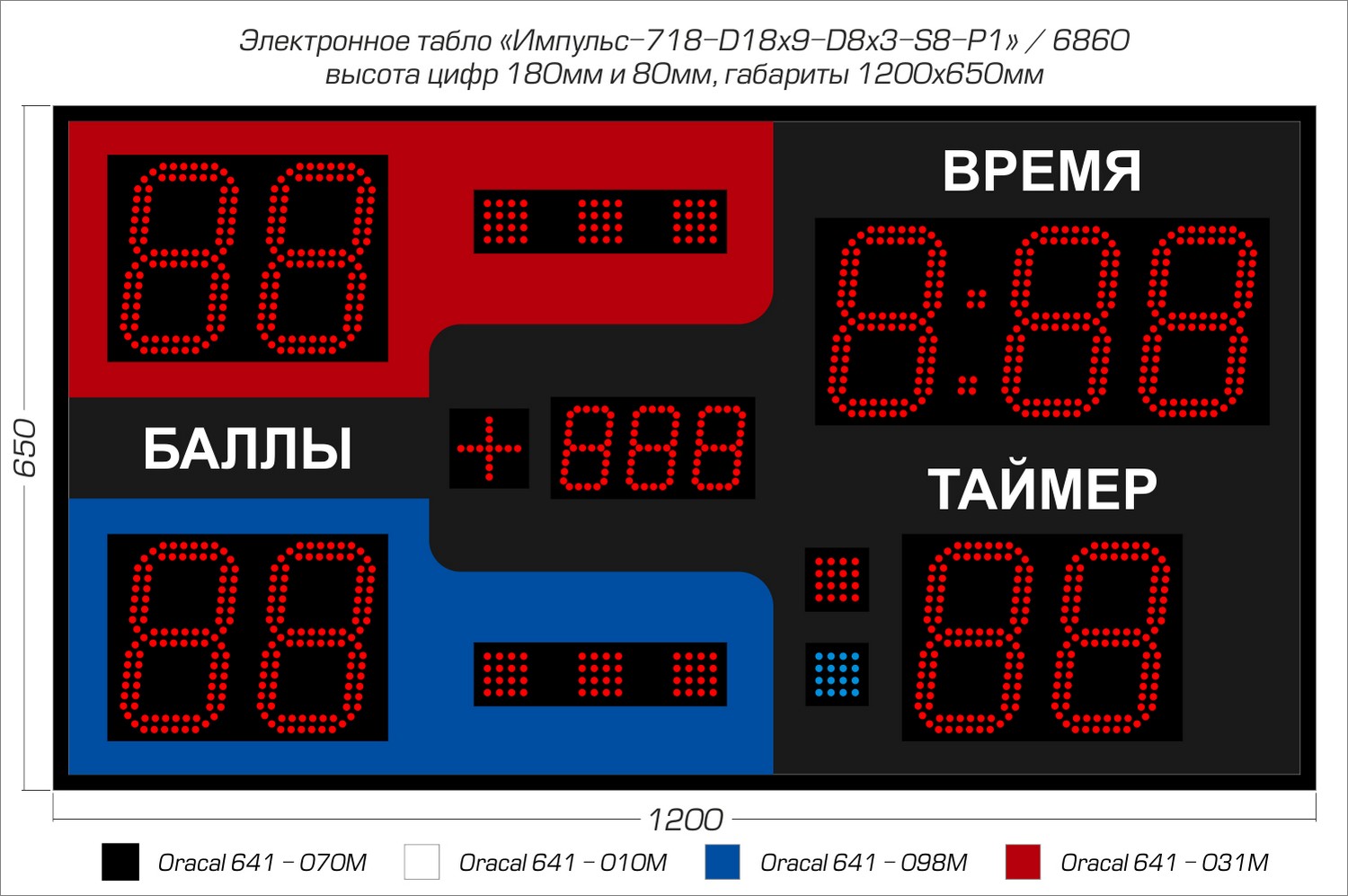 Табло для самбо Импульс 718-D18x9-D8x3-S8-P1 1500_997