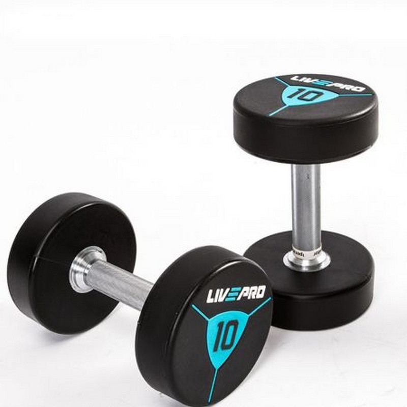 Гантели в уретане 20 кг Live Pro Premium Urethane Dumbbells LP8000-20 800_800