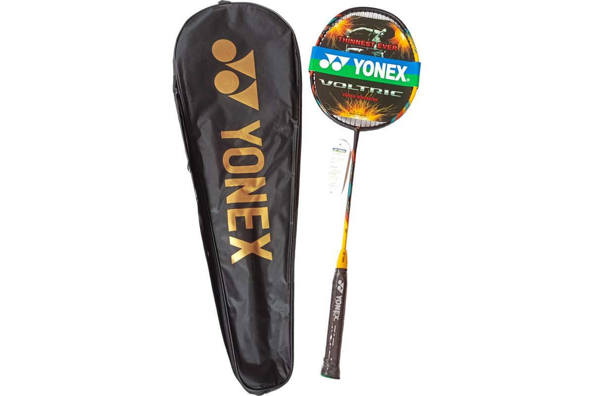 Ракетка для бадминтона в чехле Yonex Replika E43165-3 черно\желтый 1200_800