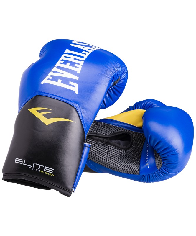 Перчатки боксерские Everlast Elite ProStyle P00001241, 8oz, к/з, синий 665_800