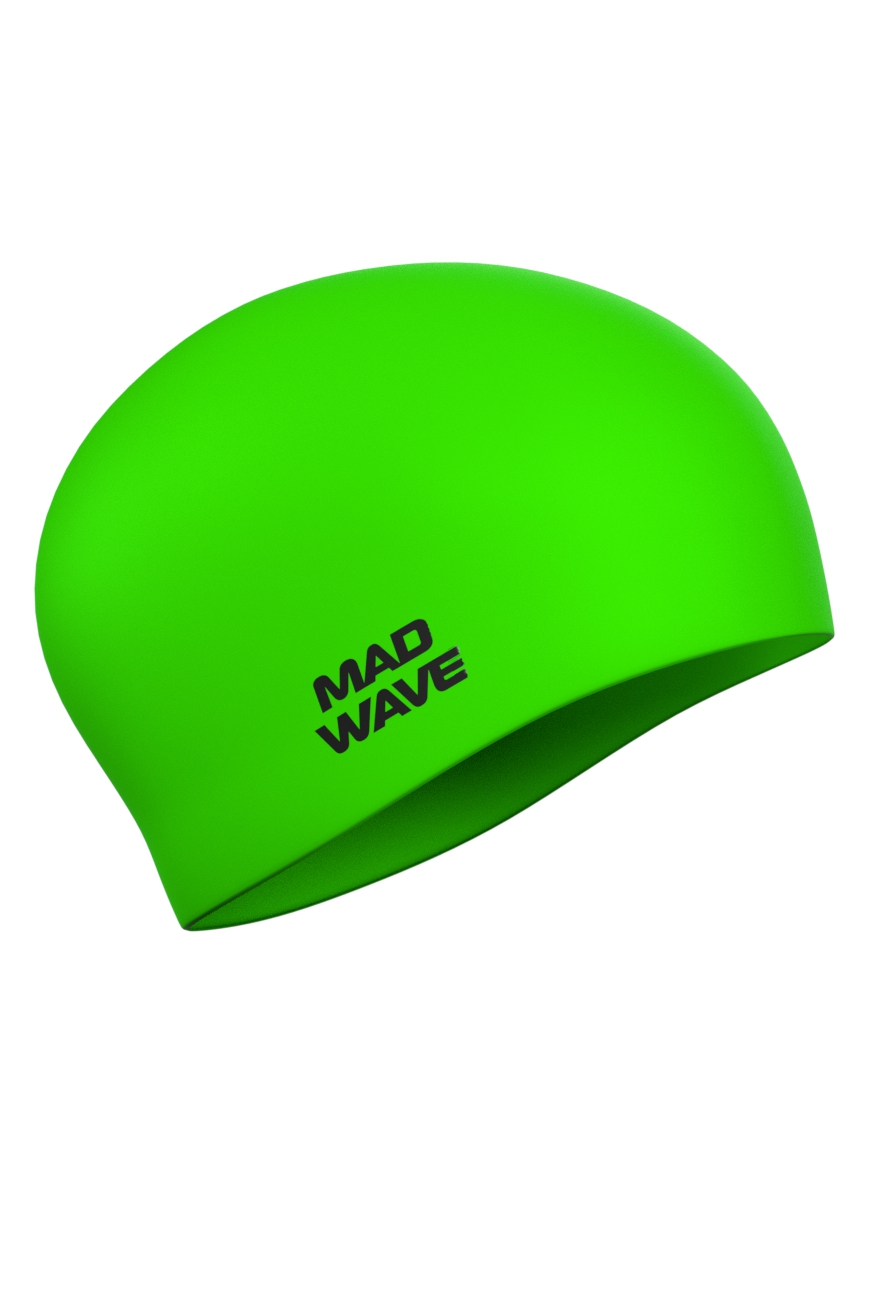 Силиконовая шапочка Mad Wave Long hair silicone M0511 01 0 10W зеленый 870_1305