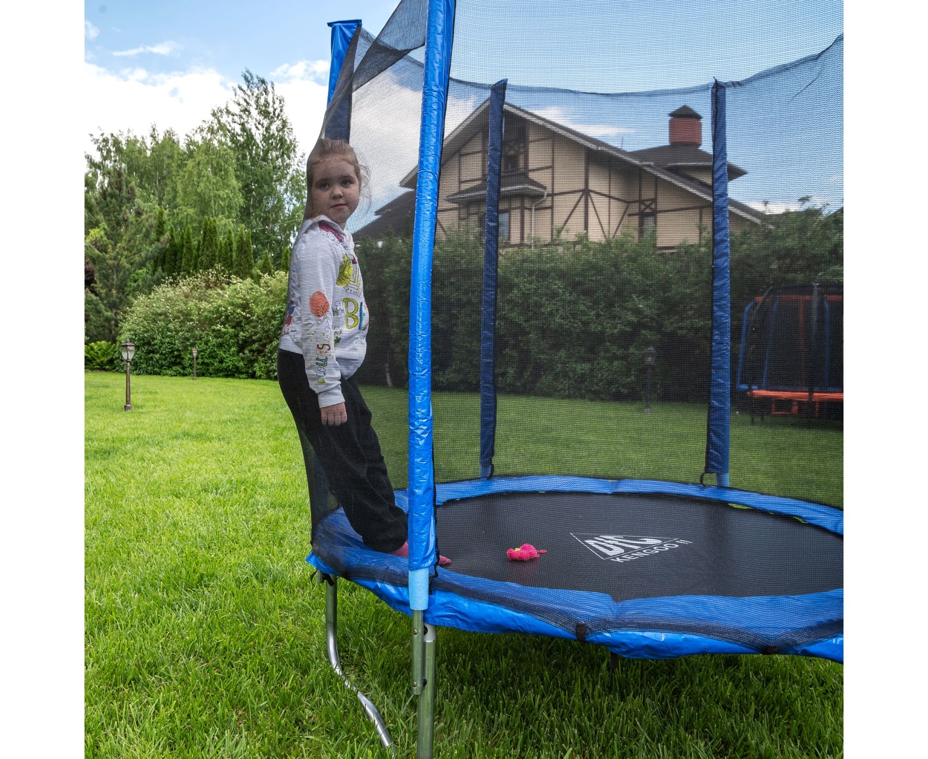 Батут DFC Trampoline Fitness 6ft наружн.сетка (183см) 6FT-TR-B синий 1834_1500