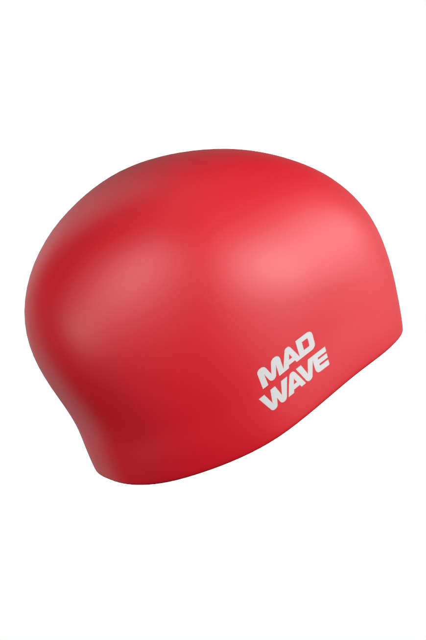 Силиконовая шапочка Mad Wave Long hair silicone M0511 01 0 05W красный 870_1305